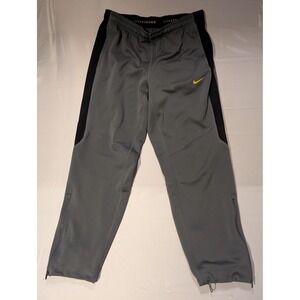 Nike Dri-FIT Livestrong Men's Large Track Pants Active Gray Black Zipper Ankle